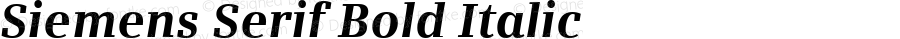 Siemens Serif Bold Italic