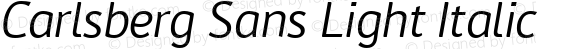 Carlsberg Sans Light Italic