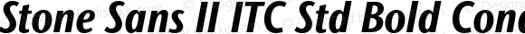 Stone Sans II ITC Std Bold Condensed Italic