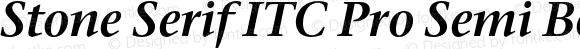 Stone Serif ITC Pro Semi Bold Italic