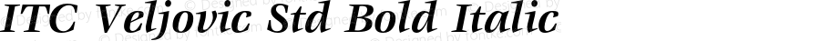 ITC Veljovic Std Bold Italic