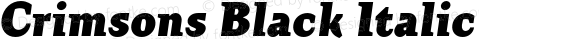 Crimsons Black Italic