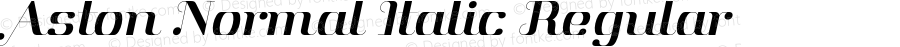 Aston Normal Italic Regular Version 1.000