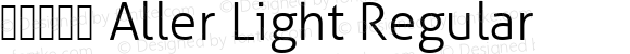 服务器字体 Aller Light Regular Version 1.00 August 15, 2015, initial release