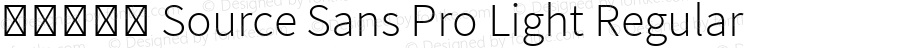 服务器字体 Source Sans Pro Light Regular Version 1.05 April 20, 2013
