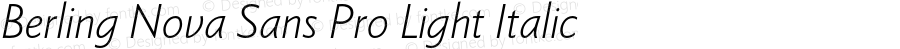 BerlingNovaSansProLight-Italic