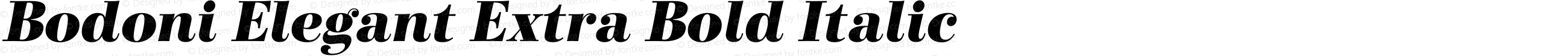 Bodoni Elegant Extra Bold Italic