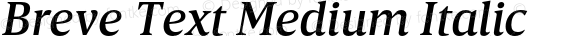 Breve Text Medium Italic