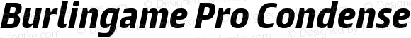 Burlingame Pro Condensed Extra Bold Italic