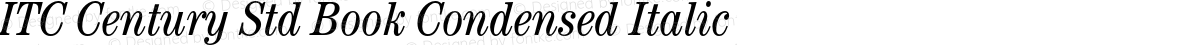 ITC Century Std Book Condensed Italic