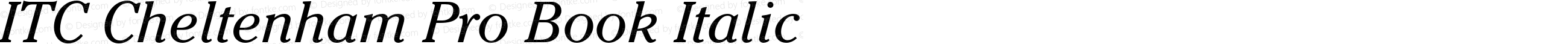 ITC Cheltenham Pro Book Italic