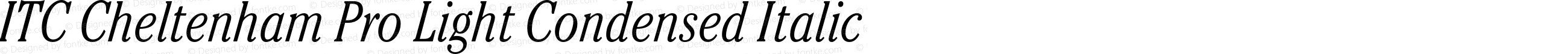 ITC Cheltenham Pro Light Condensed Italic