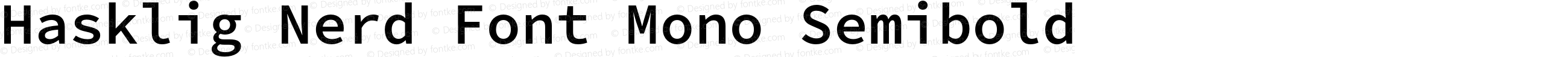 Hasklig Semibold Nerd Font Complete Mono