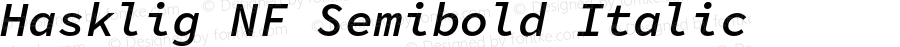 Hasklig Semibold Italic Nerd Font Complete Windows Compatible