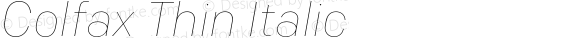 Colfax Thin Italic