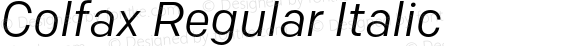 Colfax Regular Italic