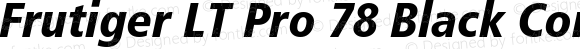 Frutiger LT Pro 78 Black Condensed Italic