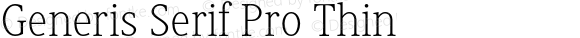 Generis Serif Pro Thin