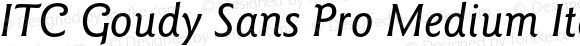 ITC Goudy Sans Pro Medium Italic