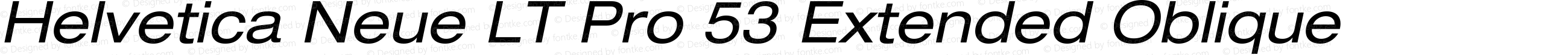HelveticaNeueLT Pro 53 Ex Italic