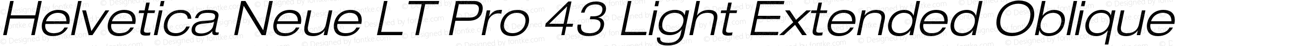 Helvetica Neue LT Pro 43 Light Extended Oblique