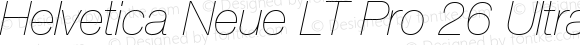 Helvetica Neue LT Pro 26 Ultra Light Italic