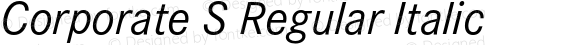 Corporate S Regular Italic