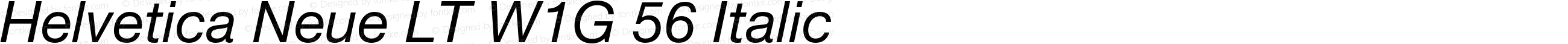 Helvetica Neue LT W1G 56 Italic