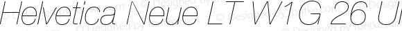 Helvetica Neue LT W1G 26 Ultra Light Italic