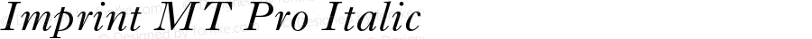 ImprintMTPro-Italic