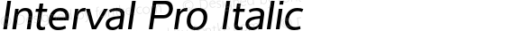 Interval Pro Italic