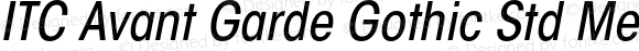 ITC Avant Garde Gothic Std Medium Condensed Oblique