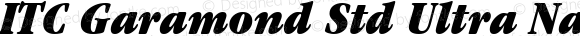 ITC Garamond Std Ultra Narrow Italic