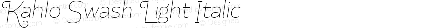 Kahlo Swash Light Italic