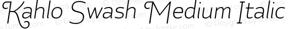 KahloMediumSwash-Italic