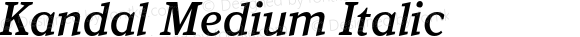 Kandal Medium Italic