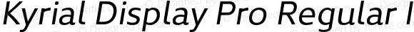 Kyrial Display Pro Regular Italic