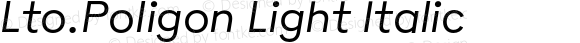 Lto.Poligon Light Italic
