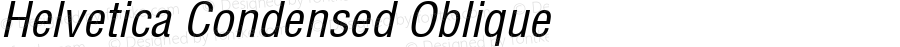 Helvetica Condensed Oblique