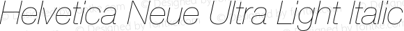 Helvetica Neue Ultra Light Italic