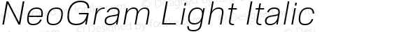 NeoGram Light Italic