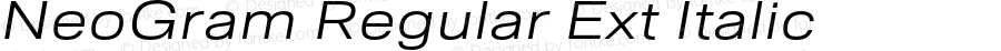 NeoGram Regular Ext Italic