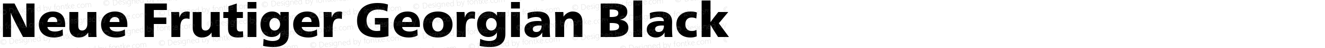 Neue Frutiger Georgian Black