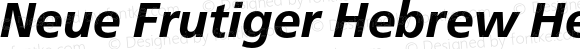 Neue Frutiger Hebrew Heavy Italic