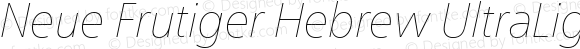 Neue Frutiger Hebrew UltraLight Italic