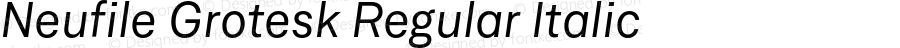 Neufile Grotesk Regular Italic