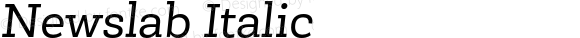 Newslab Italic