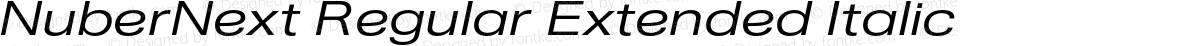 NuberNext Regular Extended Italic