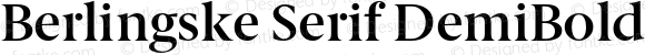 Berlingske Serif DemiBold