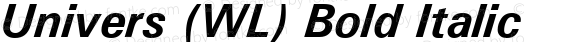 Univers (WL) Bold Italic